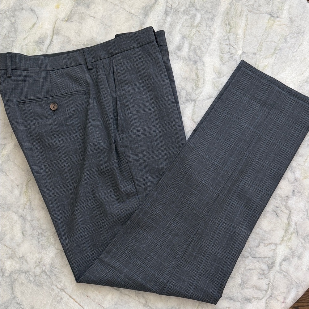 J. Crew | Men’s Gray Blue Plaid Dress Pants